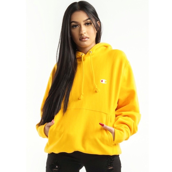 yellow gold champion hoodie